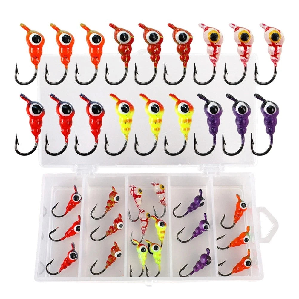 18pcs Glow in the Dark Jig Head Hooks for Panfish Pike