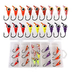 18pcs Glow in the Dark Jig Head Hooks for Panfish Pike