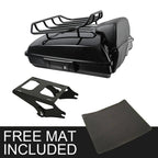 Black Razor Trunk Backrest Mount Rack for Harley Street Road Glide (2014–2026)