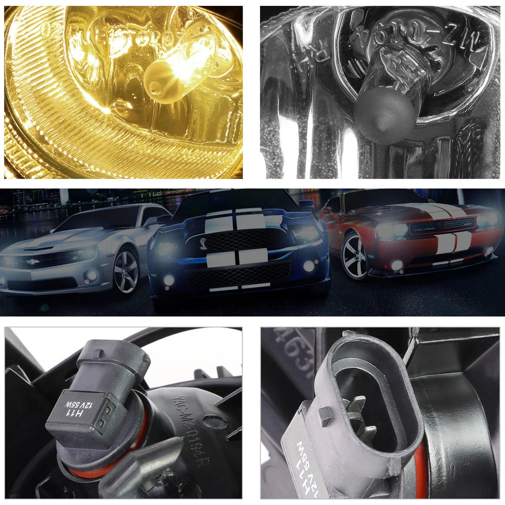 Clear Lens Fog Lights for Mazda 6 (2014–2016) - Includes Switch & Black Bezel