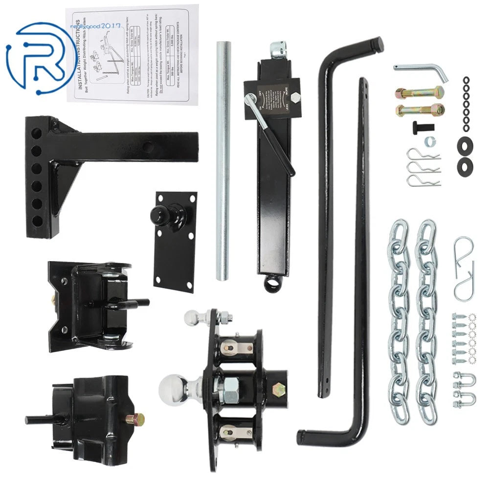 Weight Distribution Hitch for RV (1000 lb, Sway Control, 2" Drop Shank)