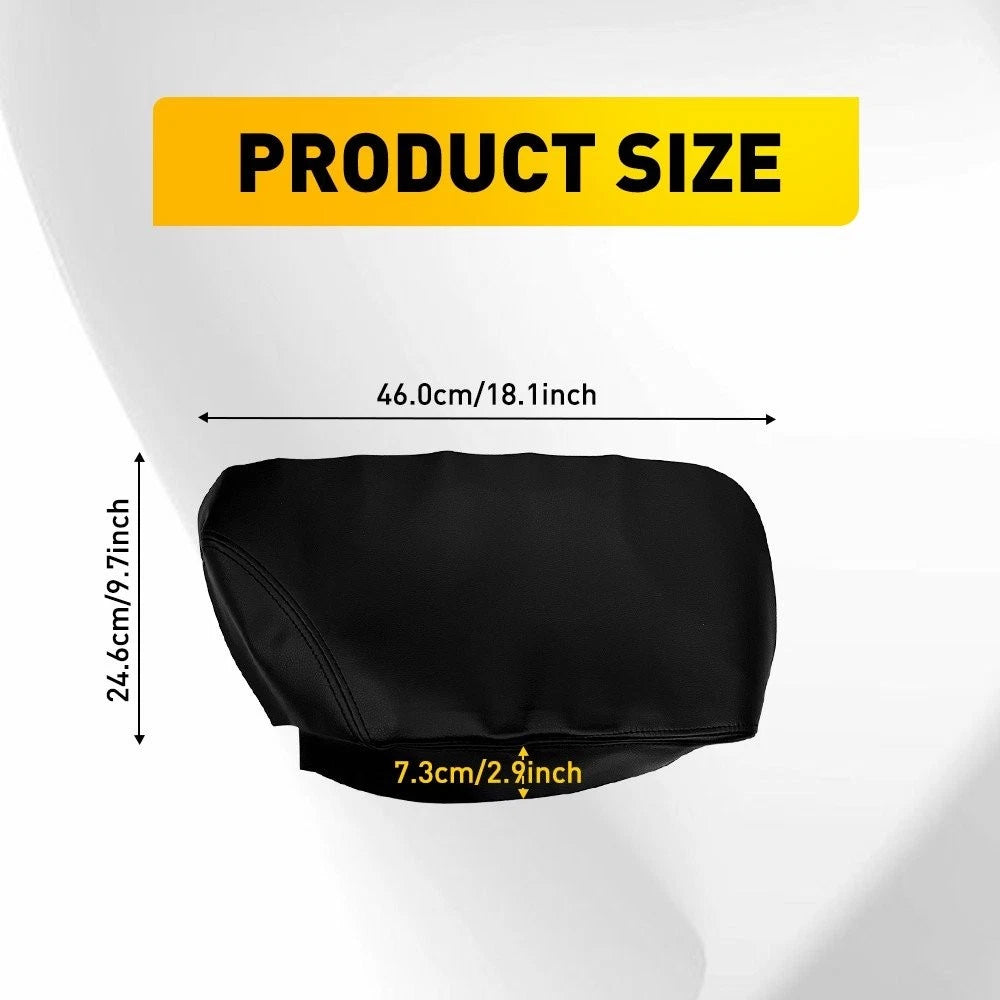 Console Lid Cover Skin for Dodge Challenger (2015–2020) Black Armrest Protector