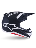 Alpinestars SM7 Dasher Helmet for Off-Road (X-Large, Black/White Matte)