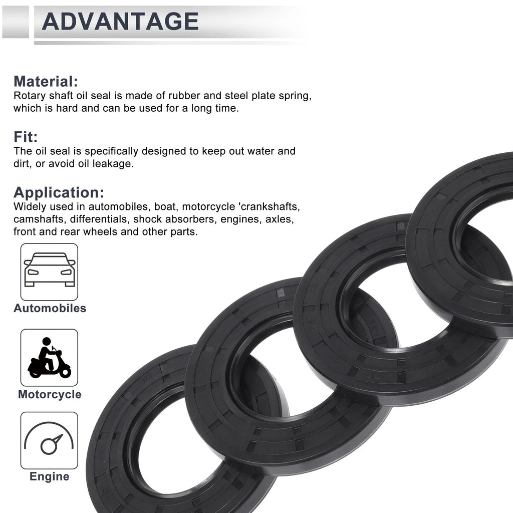 Set of 5 Oil Seal Rotary Shaft Seal NBR Rubber 45x85x10mm