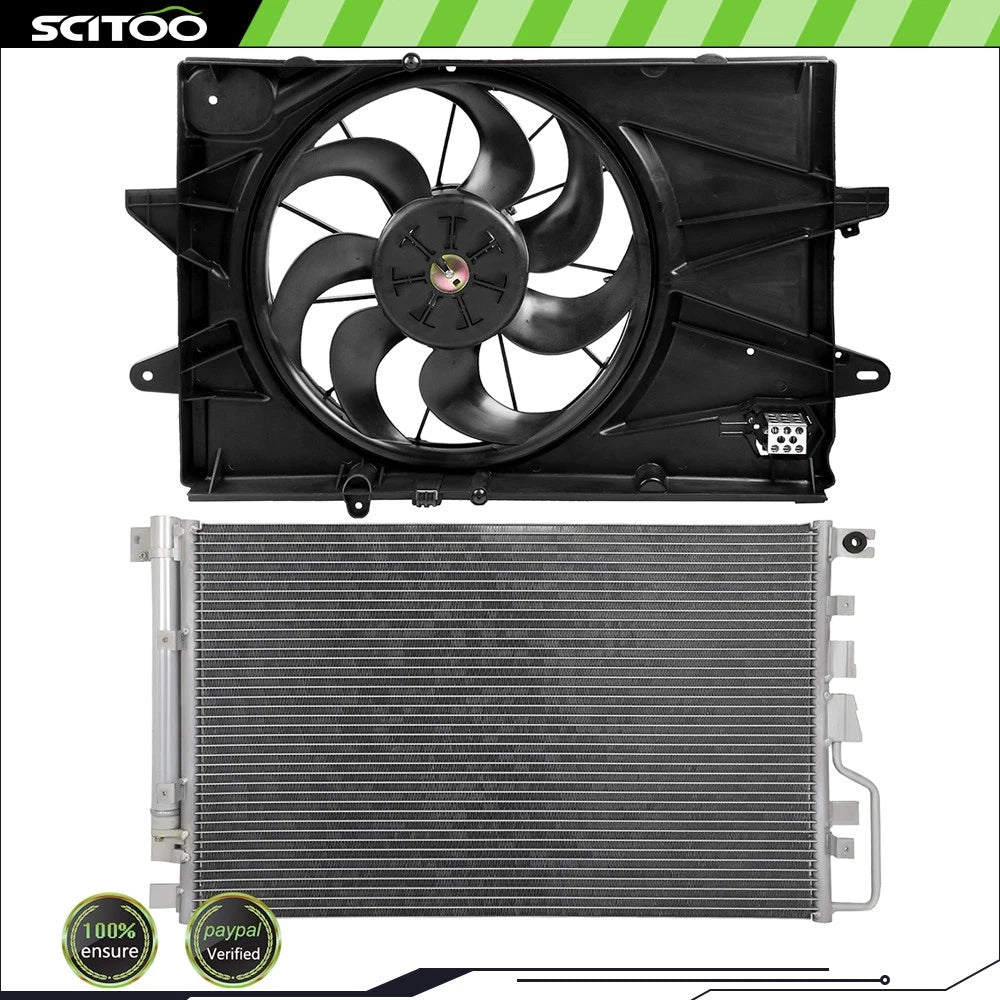 A/C Condenser and Cooling Fan Kit for GMC Terrain (2016–2017)