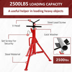 2X Steel V-Head Pipe Stand for Automotive Use (Folding Tripod)