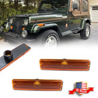 Front Bumper Fender Side Marker Light Lamps for Jeep Wrangler YJ (1987–1995)