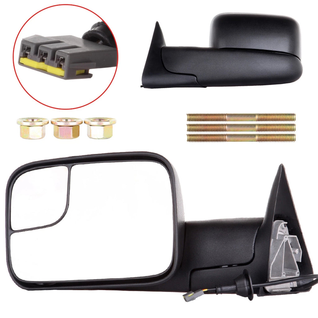 Set of 2 Power Tow Extend Flip Up Side Mirrors for Dodge Ram 1500-3500 (1994–1997)