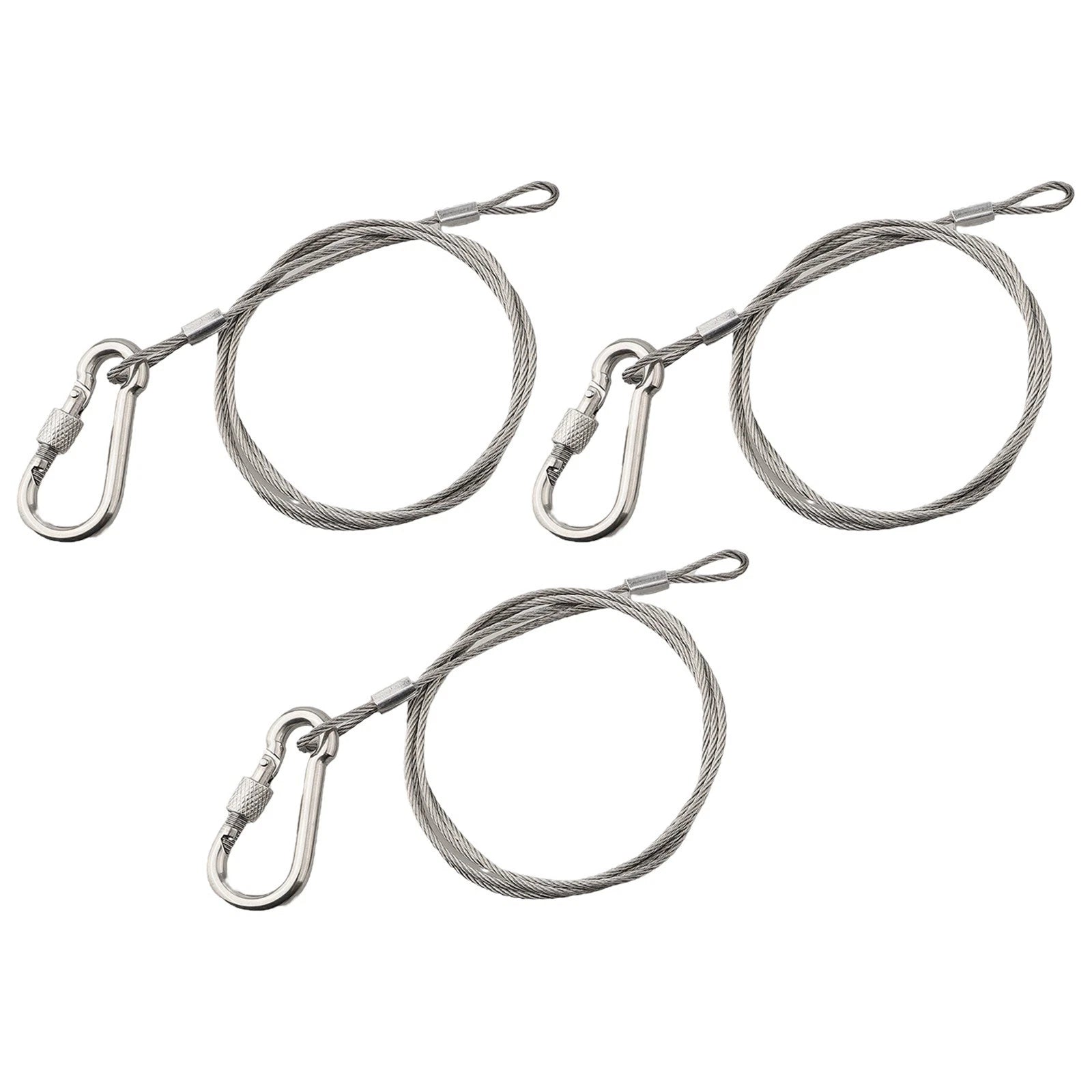 Stainless Steel Wire Rope Lock Set with Eyelets for Safety Use