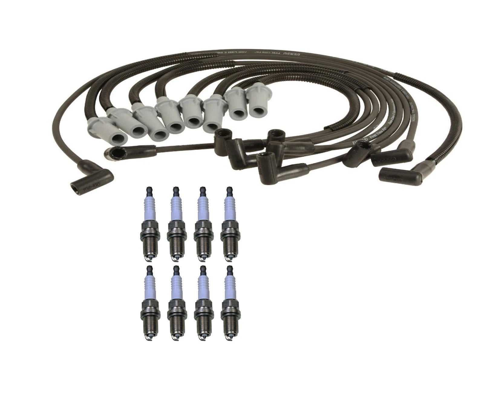Denso Wire Set & 8 U-Groove Spark Plugs for Dodge 5.2 5.9 V8 (1994–2003)