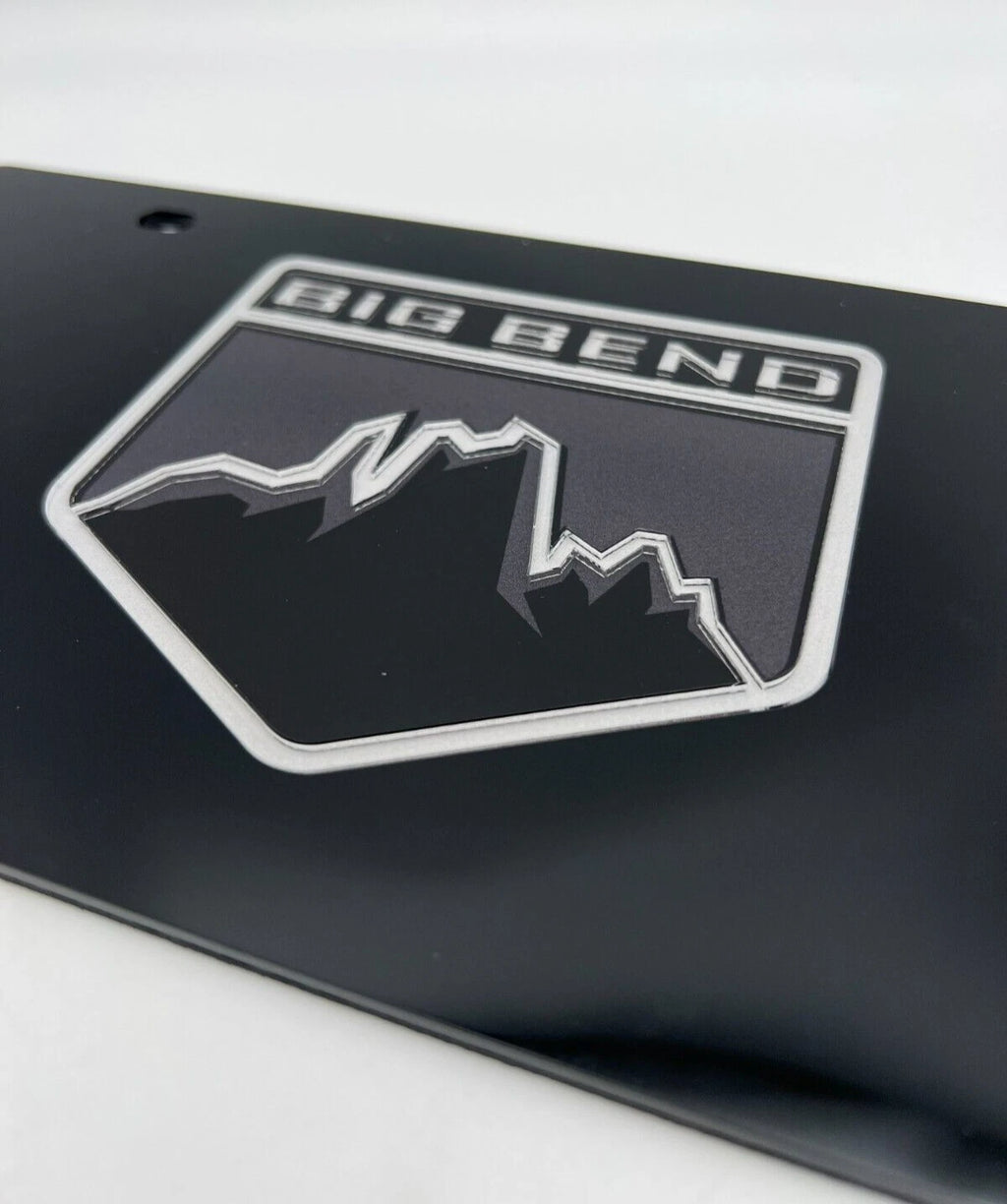 Acrylic Premium Black License Plate Cover for Ford Bronco Big Bend (2021–2024)