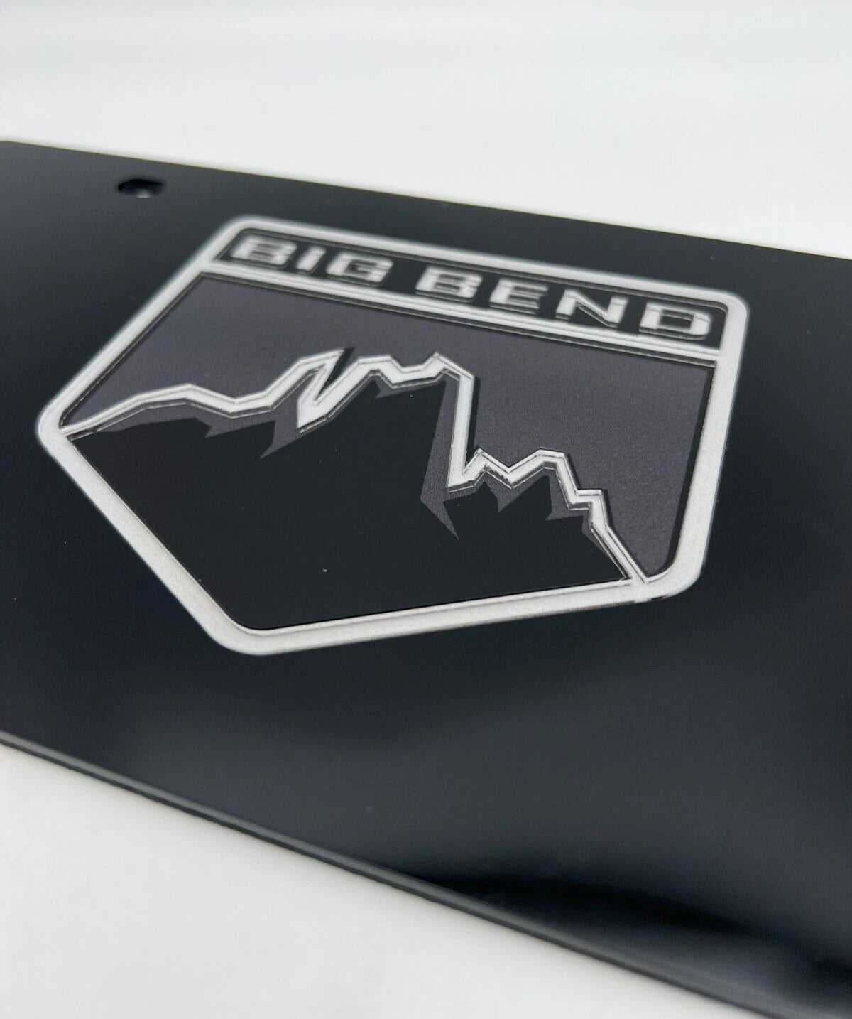 Acrylic Premium Black License Plate Cover for Ford Bronco Big Bend (2021–2024)