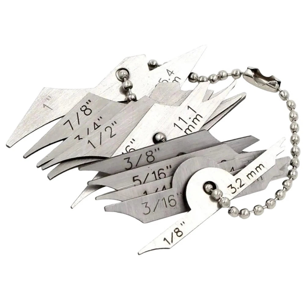 10 Piece Stainless Steel Fillet Welding Gauge Set for Automotive