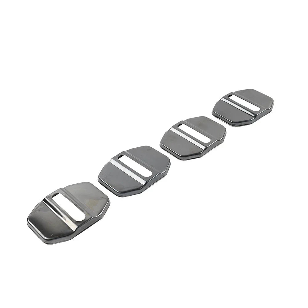 Black Door Lock Covers for BMW F40, F45, Benz C-Class, Maserati