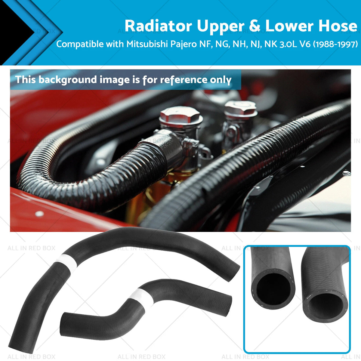 Upper and Lower Radiator Hose for Mitsubishi Pajero (1991–1999)