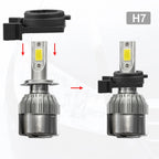 Set of 2 H7 LED Headlight Adapter Bases for Ford Fiesta (2009–2014)
