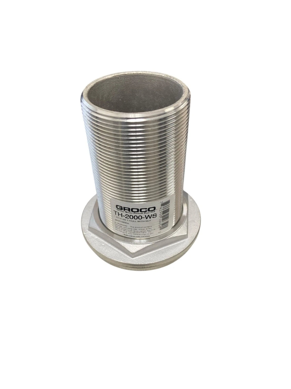 Groco 2" TH-2000-WS Stainless Steel Thru-Hull Fitting for Boats (N/A)