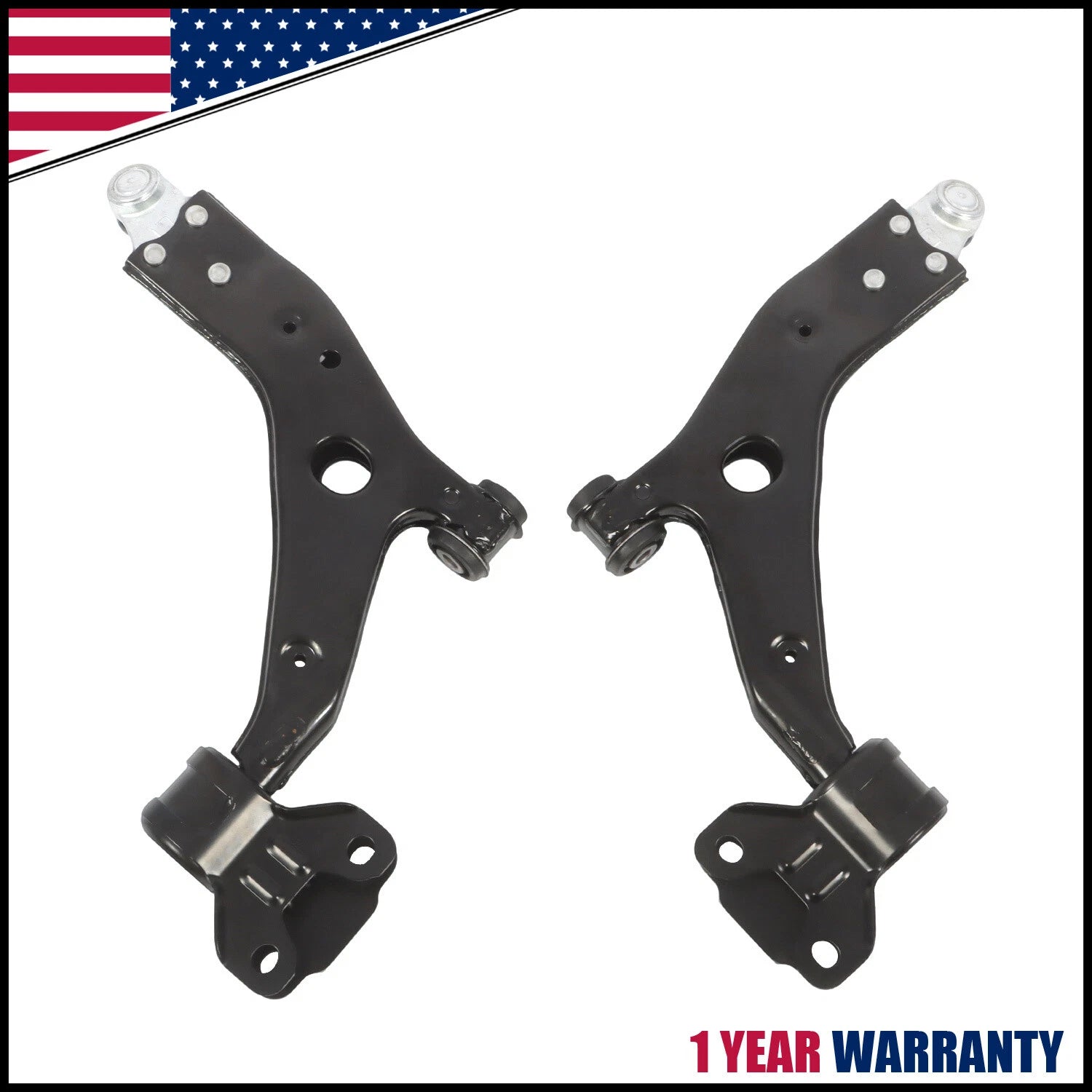 Pair of Front Lower Control Arms w/ Ball Joints for Ford Transit Connect (2014–2020)