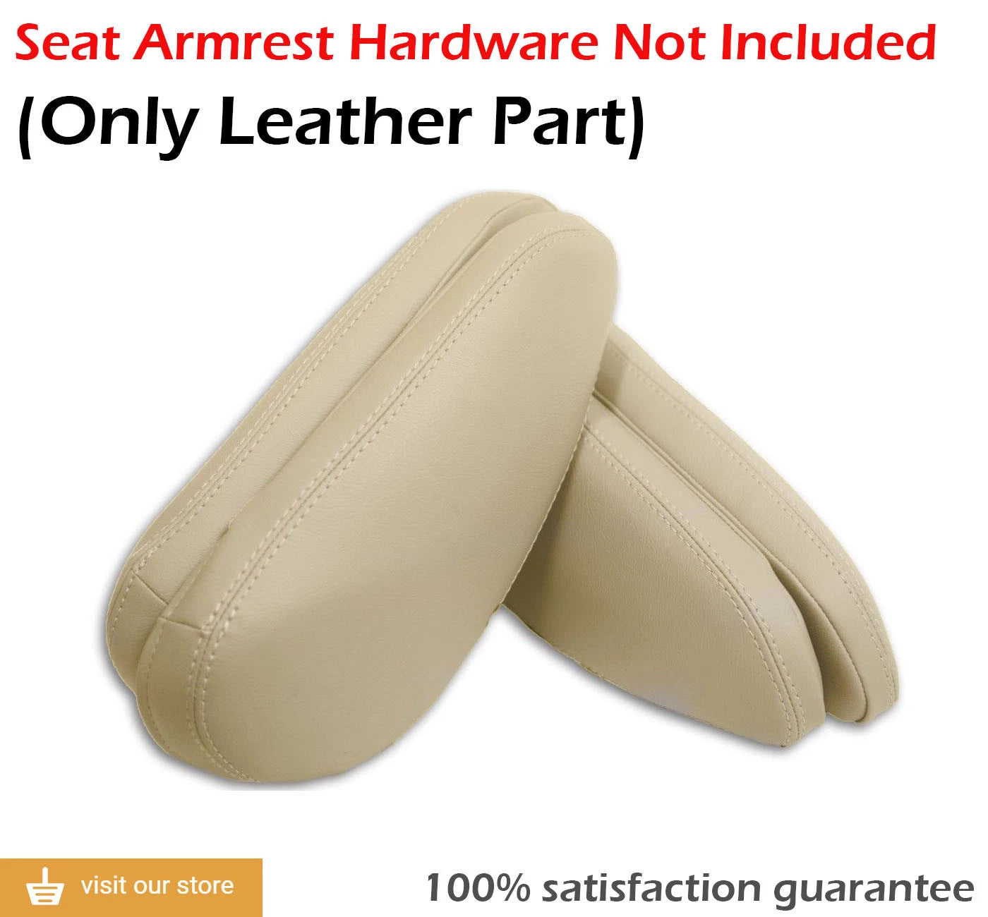 Set of 4 Rear Seat Armrest Covers for Toyota Sienna (2011–2017) Beige