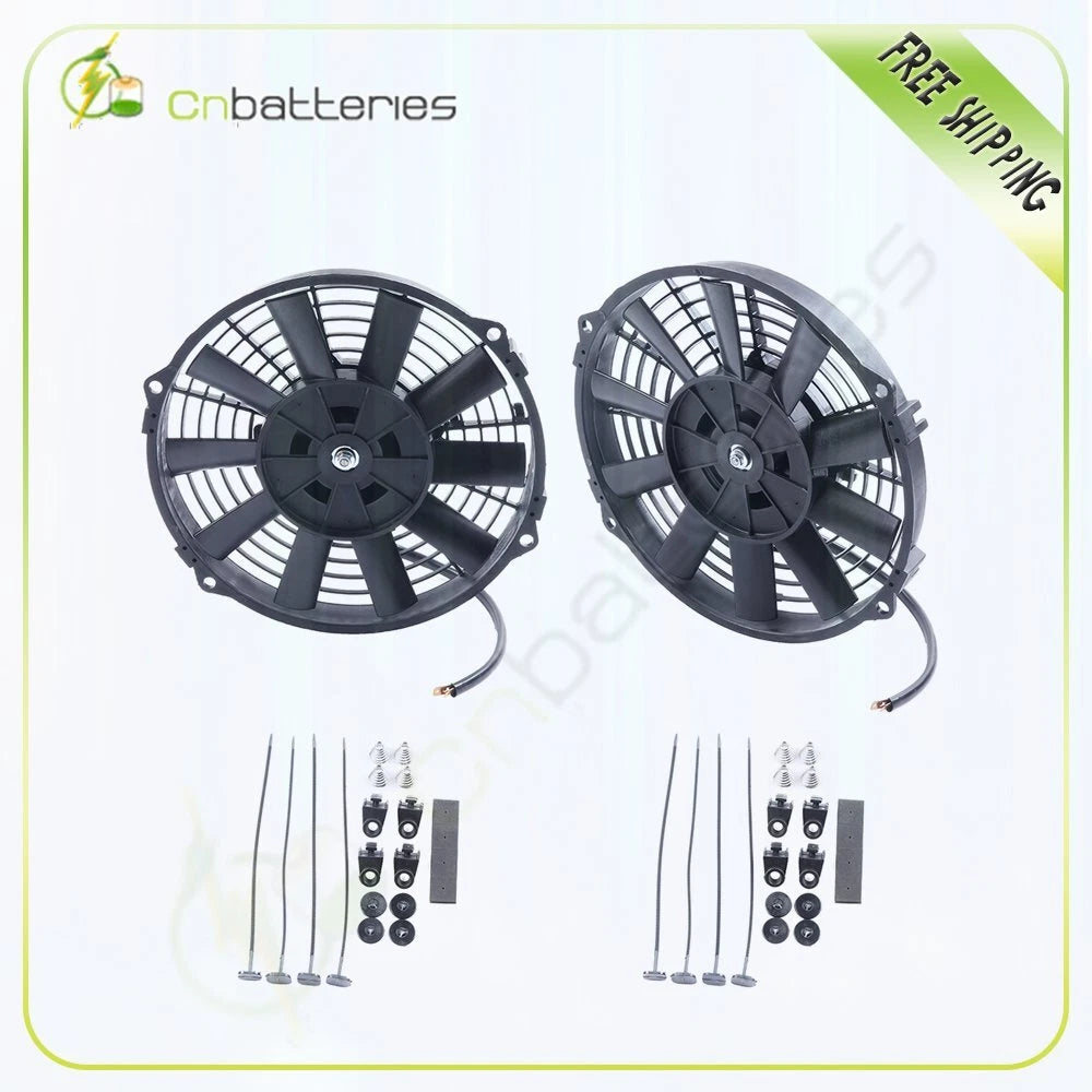 2X 9" Radiator Condenser Cooling Fan for Acura Integra (1990–2001)