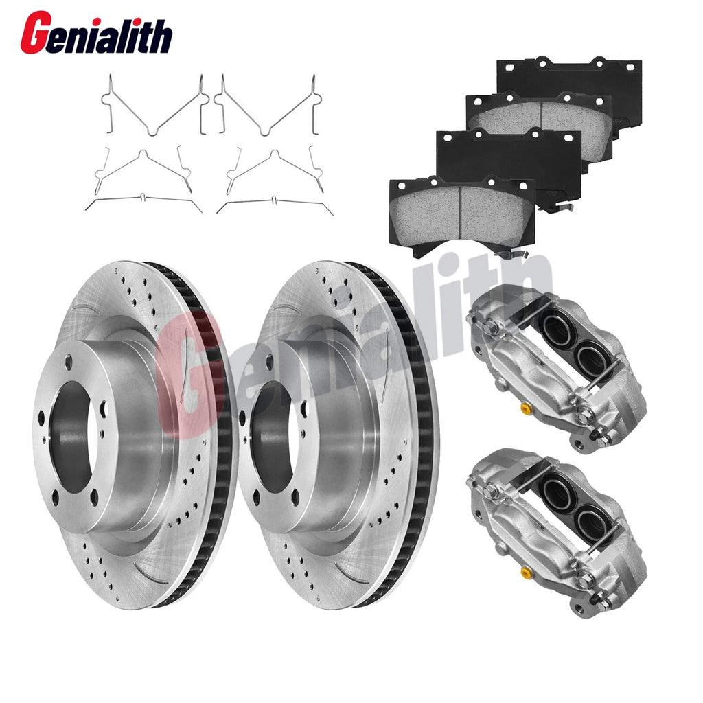 Front Disc Rotors Calipers Ceramic Pads Kit for Toyota Sequoia Tundra (2015–2022)