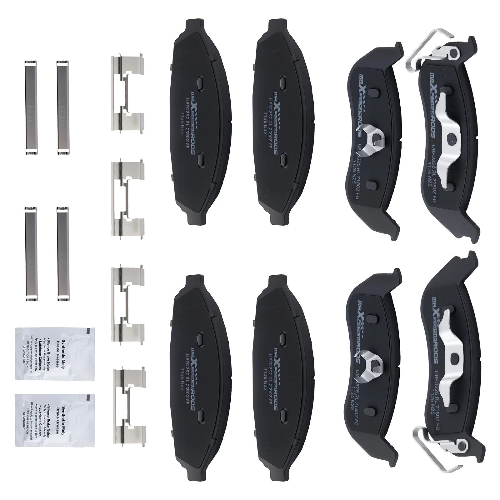 Front Rear Ceramic Brake Pads Set for Lincoln Town Car and Grand Marquis (1979–1983)