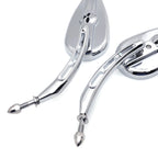 Chrome Skull Side Mirrors for Harley Softail (2014–2023)