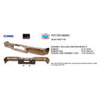 Replacement Chrome Steel Rear Step Bumper Assembly w/o Park Assist Sensor Holes