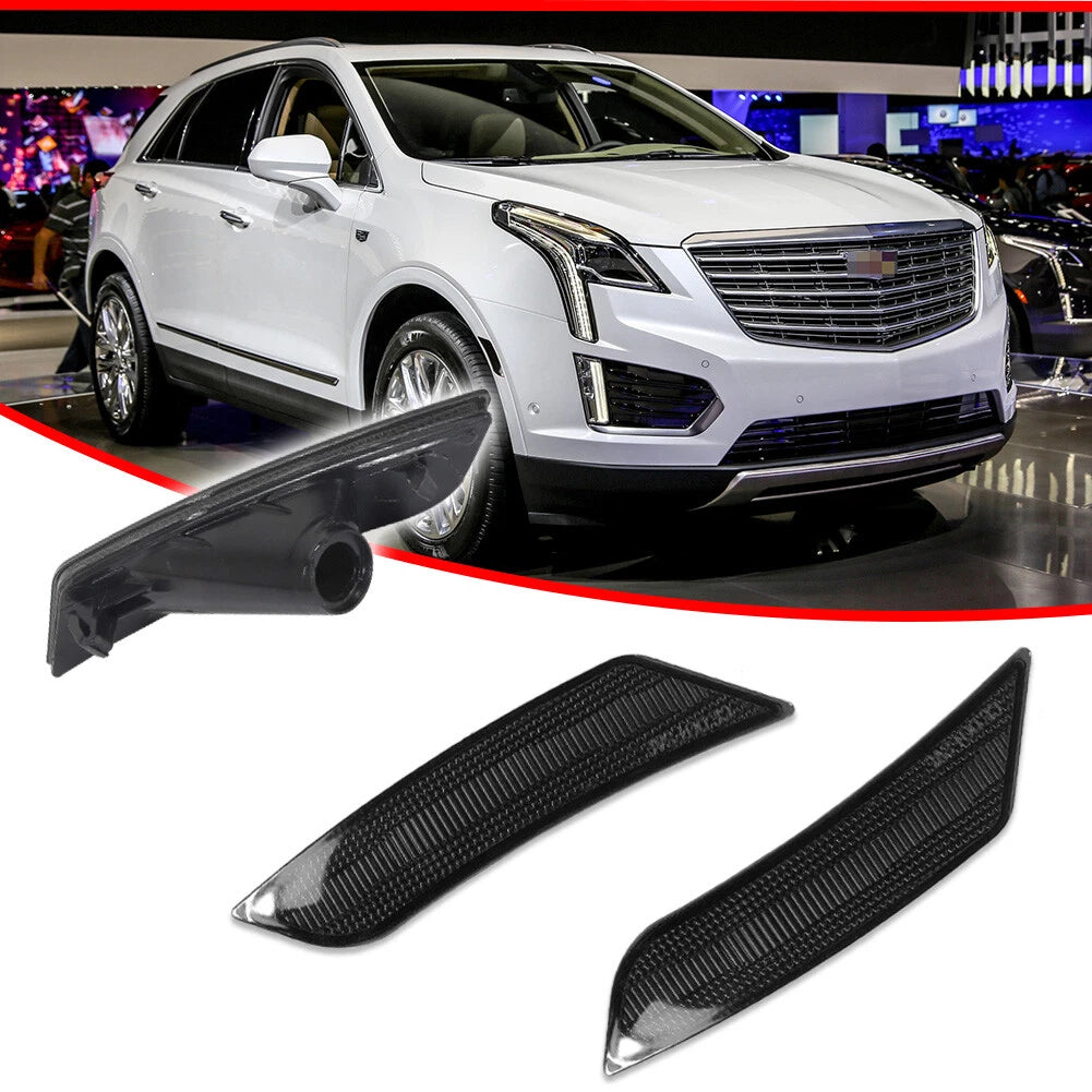 Set of 2 Smoked Front Side Marker Light Covers for Cadillac ATS, XT5