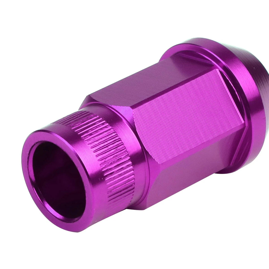 Set of 4 Open End M12x1.25 44mm Tall Purple Aluminum Lug Nuts for JDM Rims