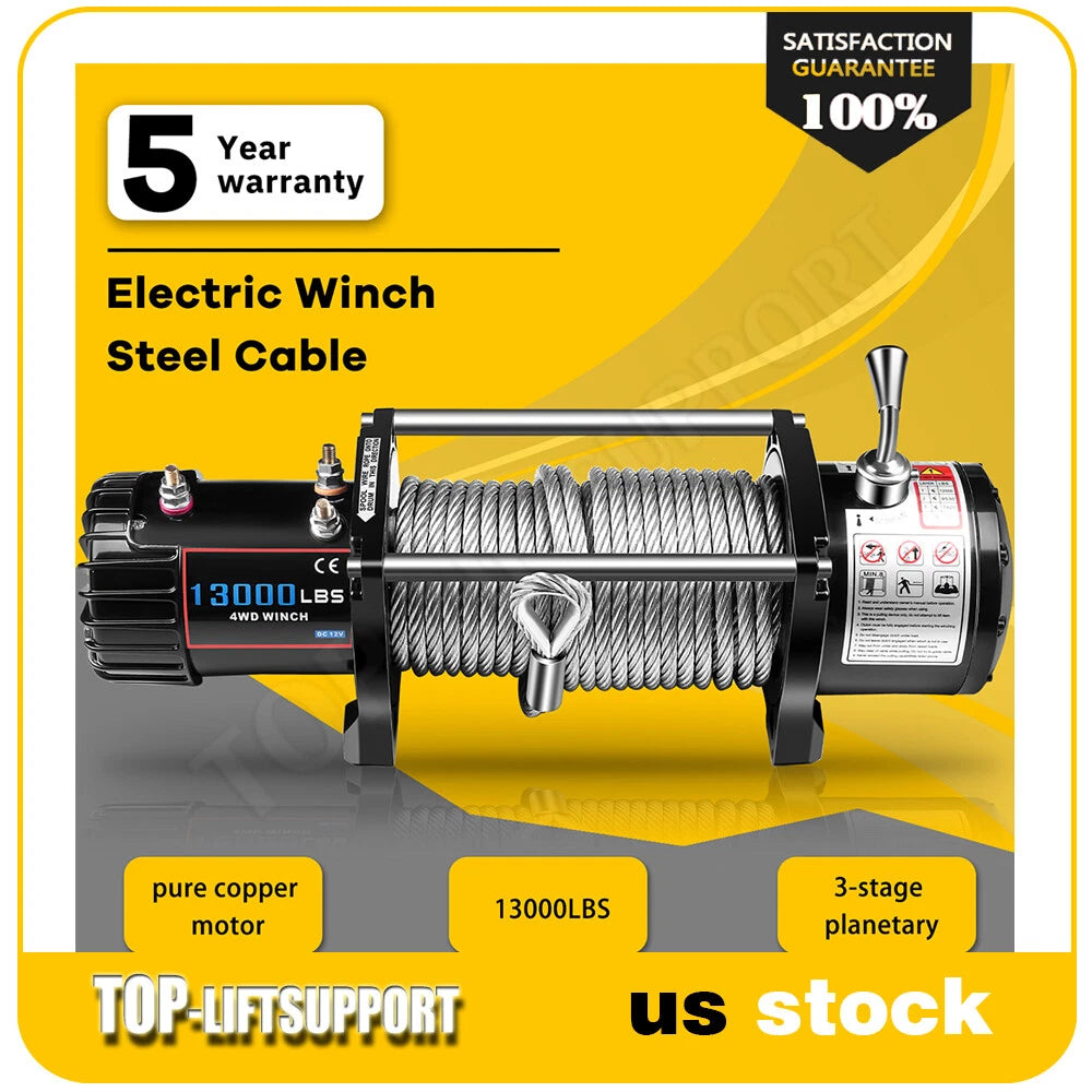 13000 lbs Electric Winch for Truck Trailer Off-Road 4WD