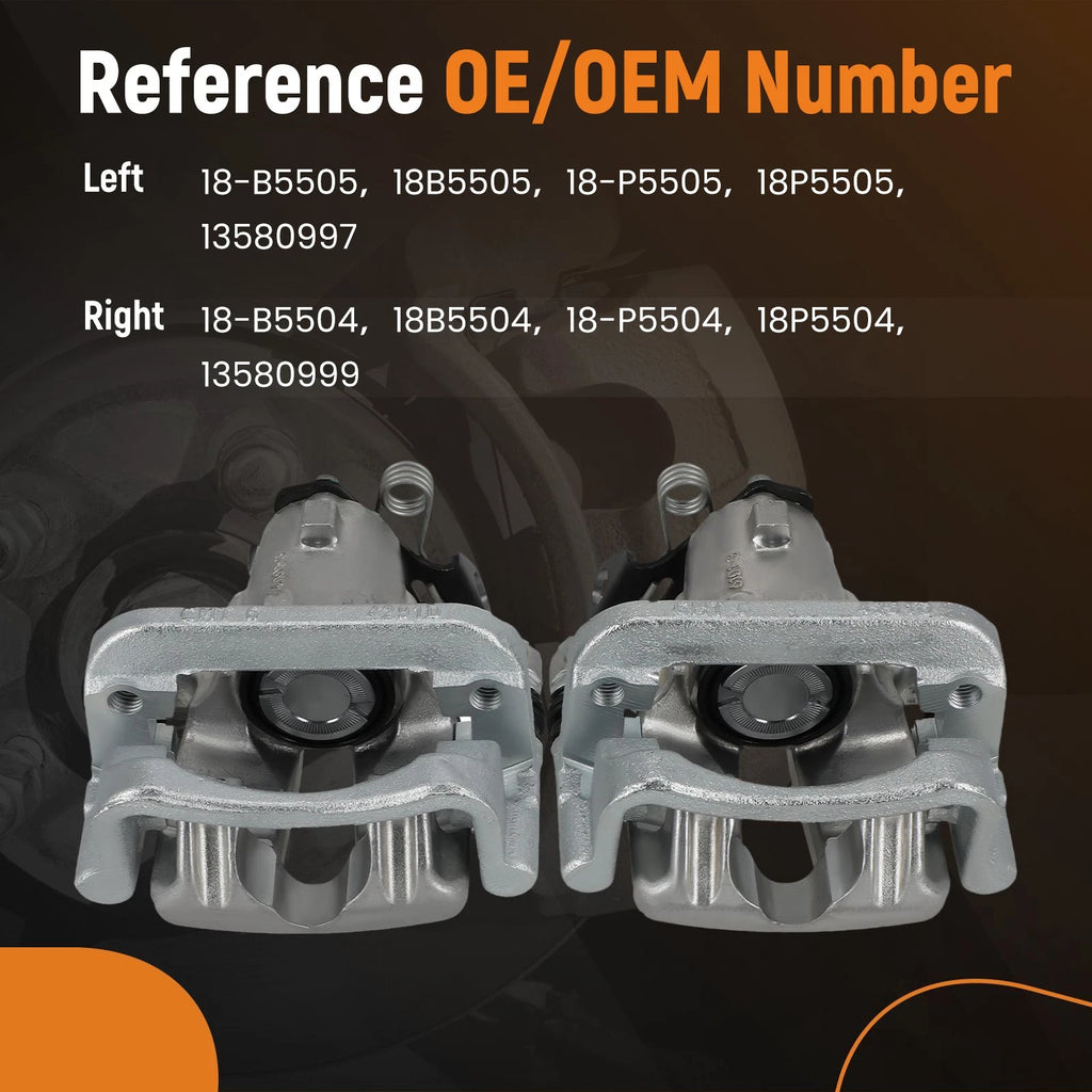 Rear Brake Caliper Set for Chevrolet Malibu (2014–2015)