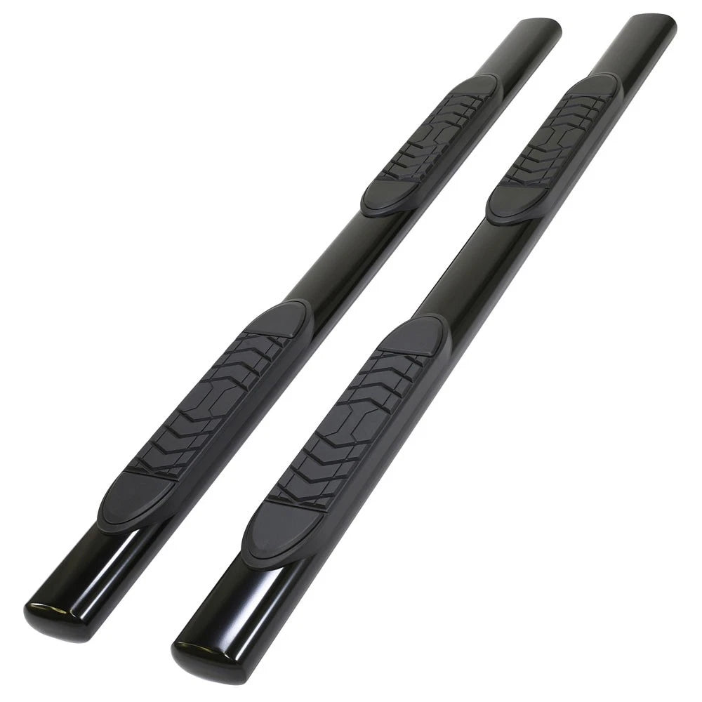 Black 5in Oval Strght w/2 Pads Step Nerf Bar for 15-19 Colorado/Canyon Crew Cab