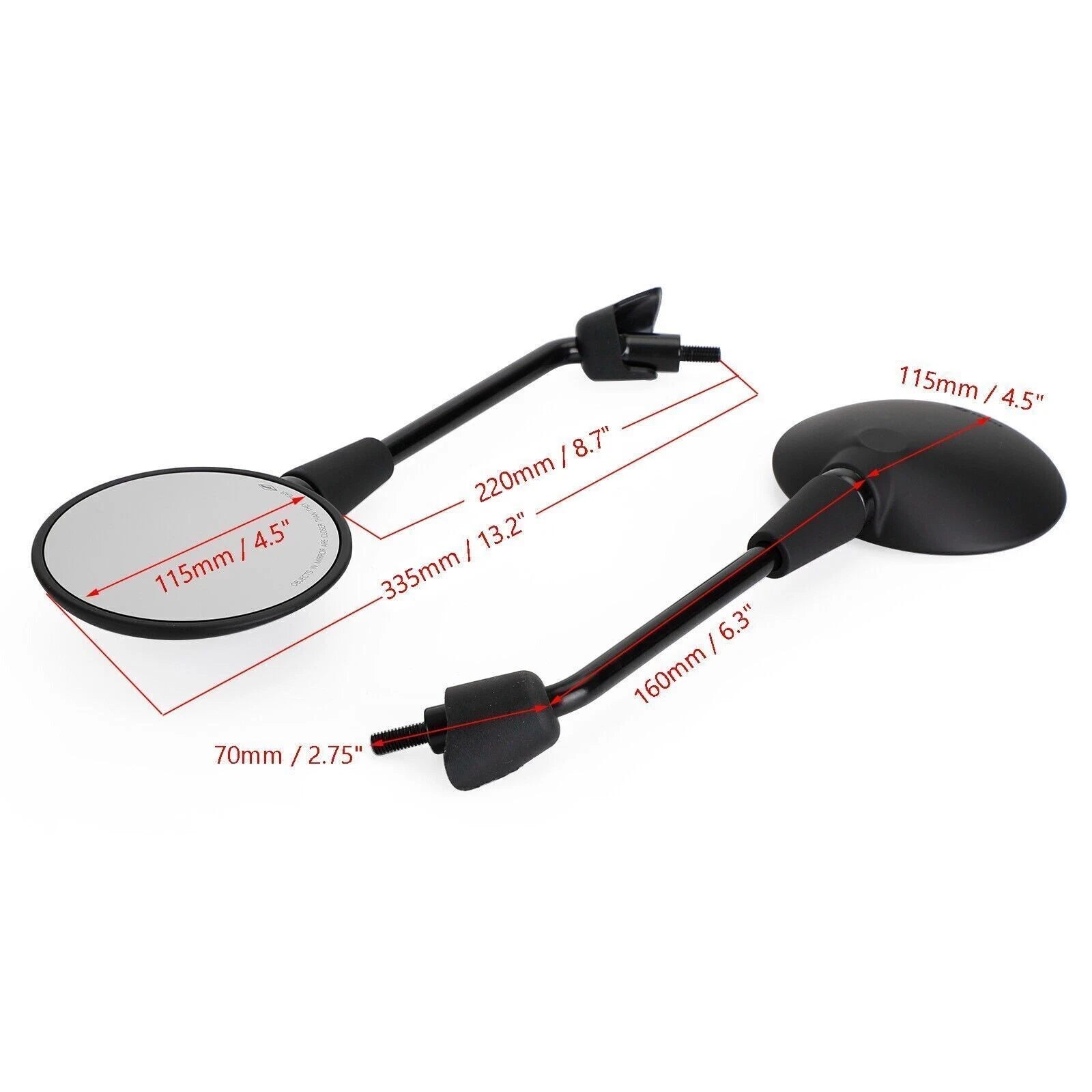 Set of 2 Rearview Mirrors for Vespa Primavera 50 125 150 (2014–2022) #3