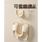 U Shaped Wall Mounted Slipper Rack with Slide Lock Mechanism