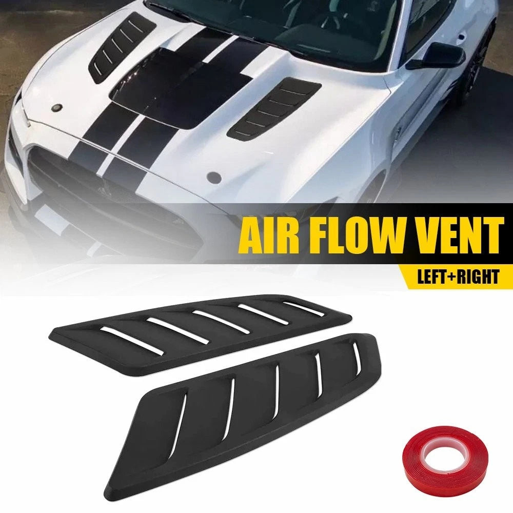 Matte Black Front Hood Side Air Flow Vent Cover for EPY