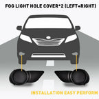 2X Fog Light Covers for Toyota Sienna (2011–2017) H