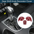 Carbon Fiber Red Gear Shift Knob Decorator Cover for Ford Mustang (2015–2023)