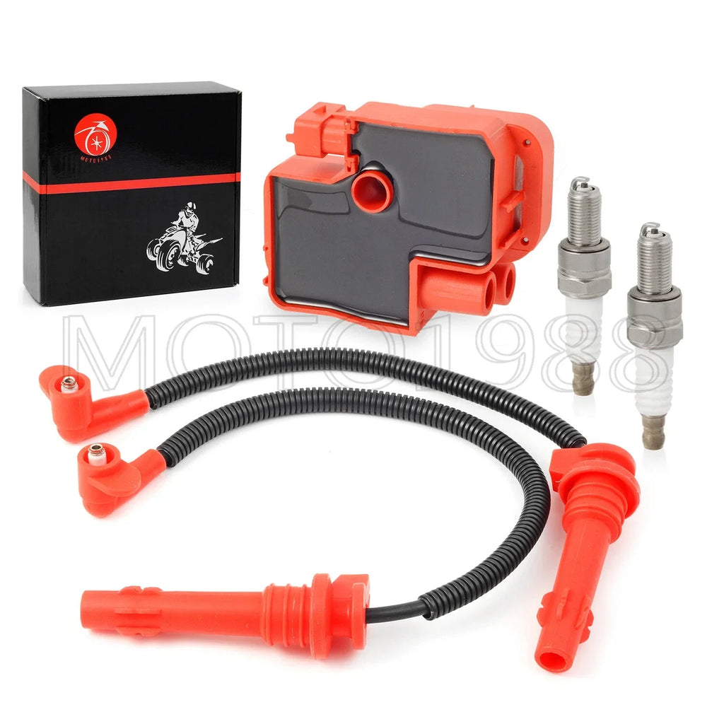 Ignition coil & Spark plug & Cap Wire for Polaris RZR XP 4 Turbo S (2016–2023)