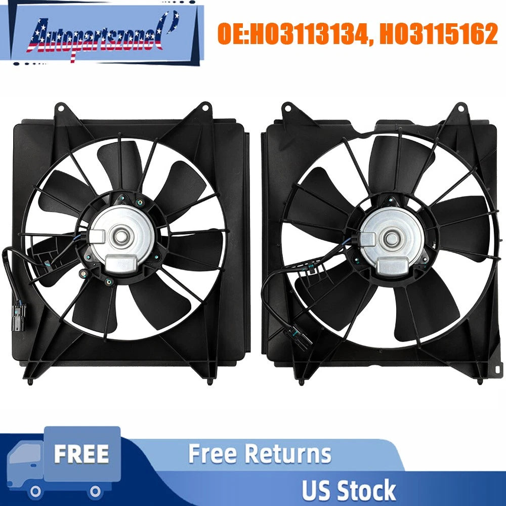 2X AC Condenser Radiator Cooling Fan for Honda Accord Touring (2013–2017)