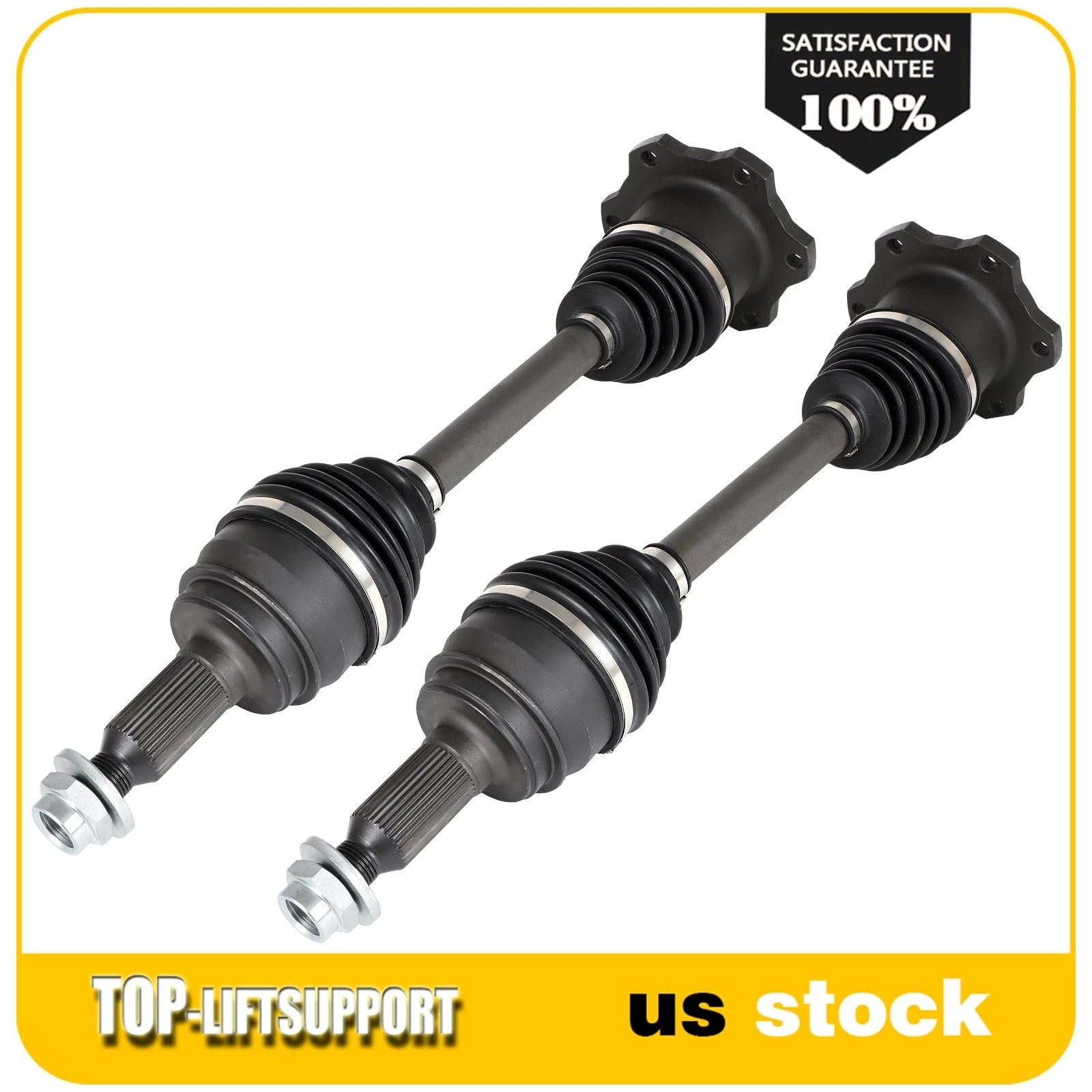 2X CV Axle Shafts for Chevy Silverado GMC Sierra 1500 Tahoe Yukon 6-Lug