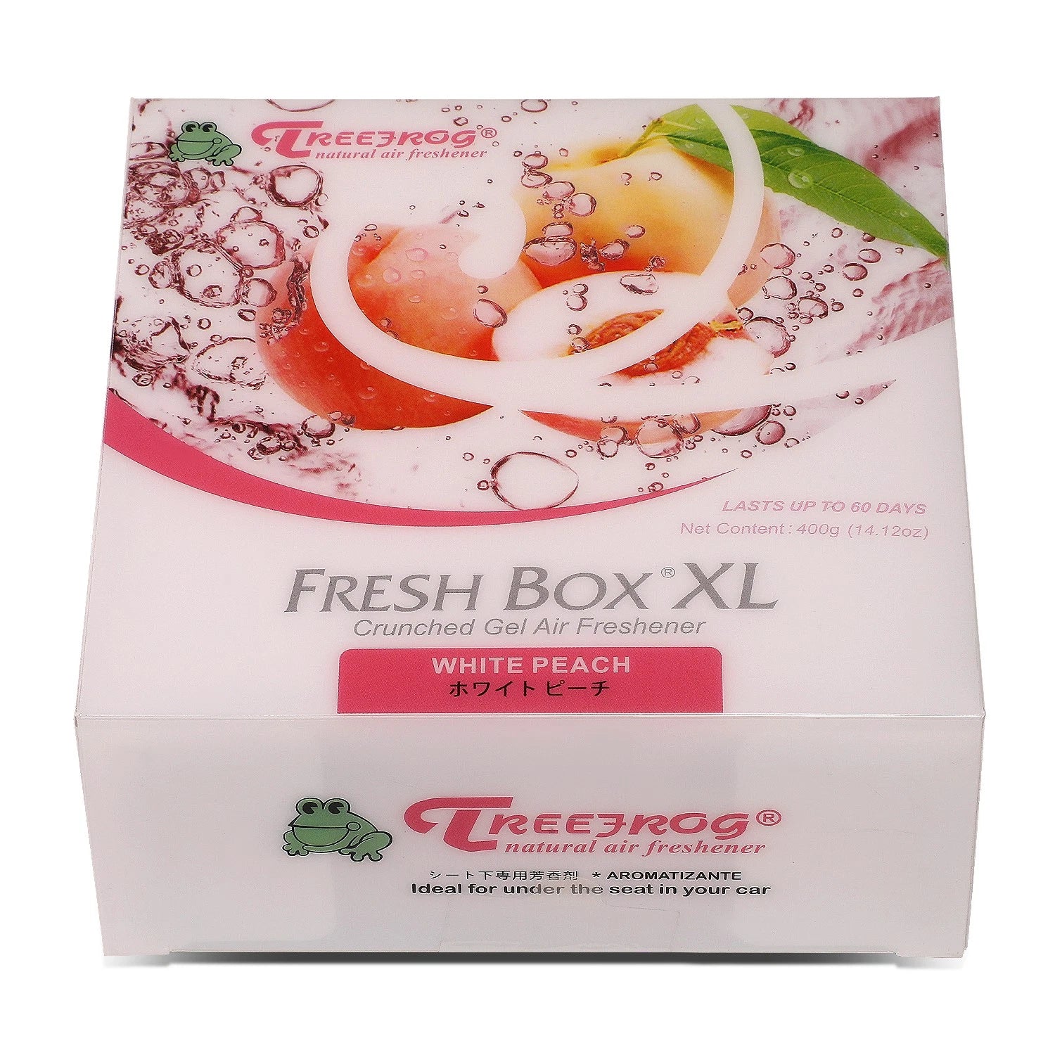 Tree Frog Air Freshener for Car Home Office (White Peach Scent)