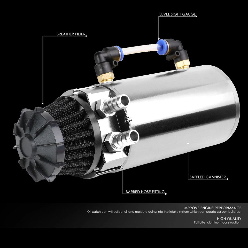 Oil Reservoir Catch Tank Can with Breather Filter for Universal Applications