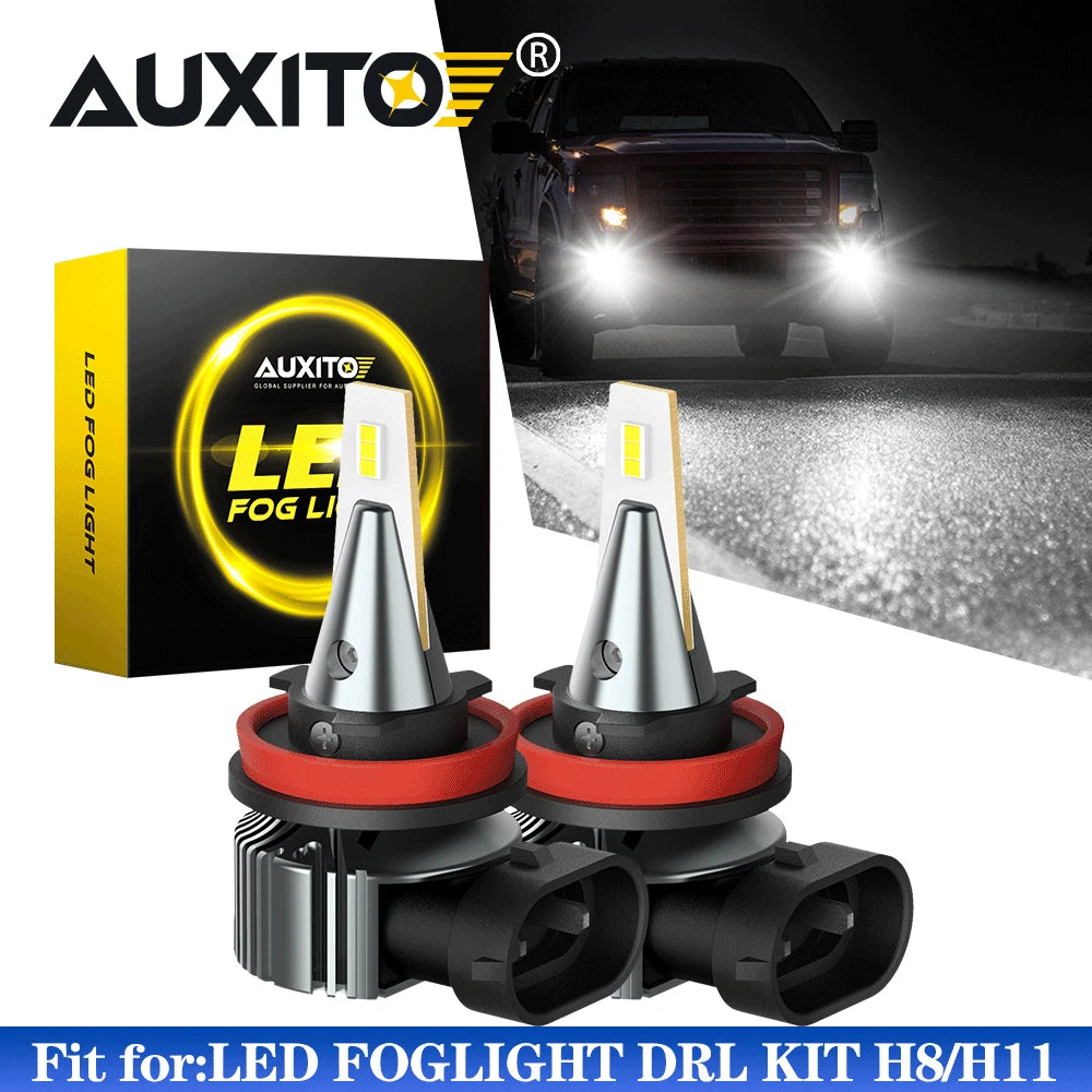 2X H8 H11 H9 H16 LED Fog Light Bulb 6500K for Ford Chevy (Fits Multiple Years)