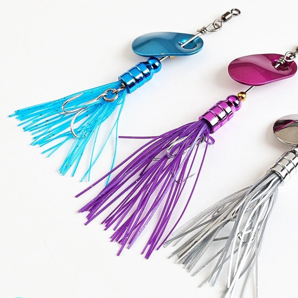 Spinnerbait Lure 11cm 12g Aluminum Alloy with #6 Hook for Bass Fishing