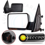 Set of 2 Power Heated Turn Signal Tow Mirrors for Ford F-150 (2004–2016)