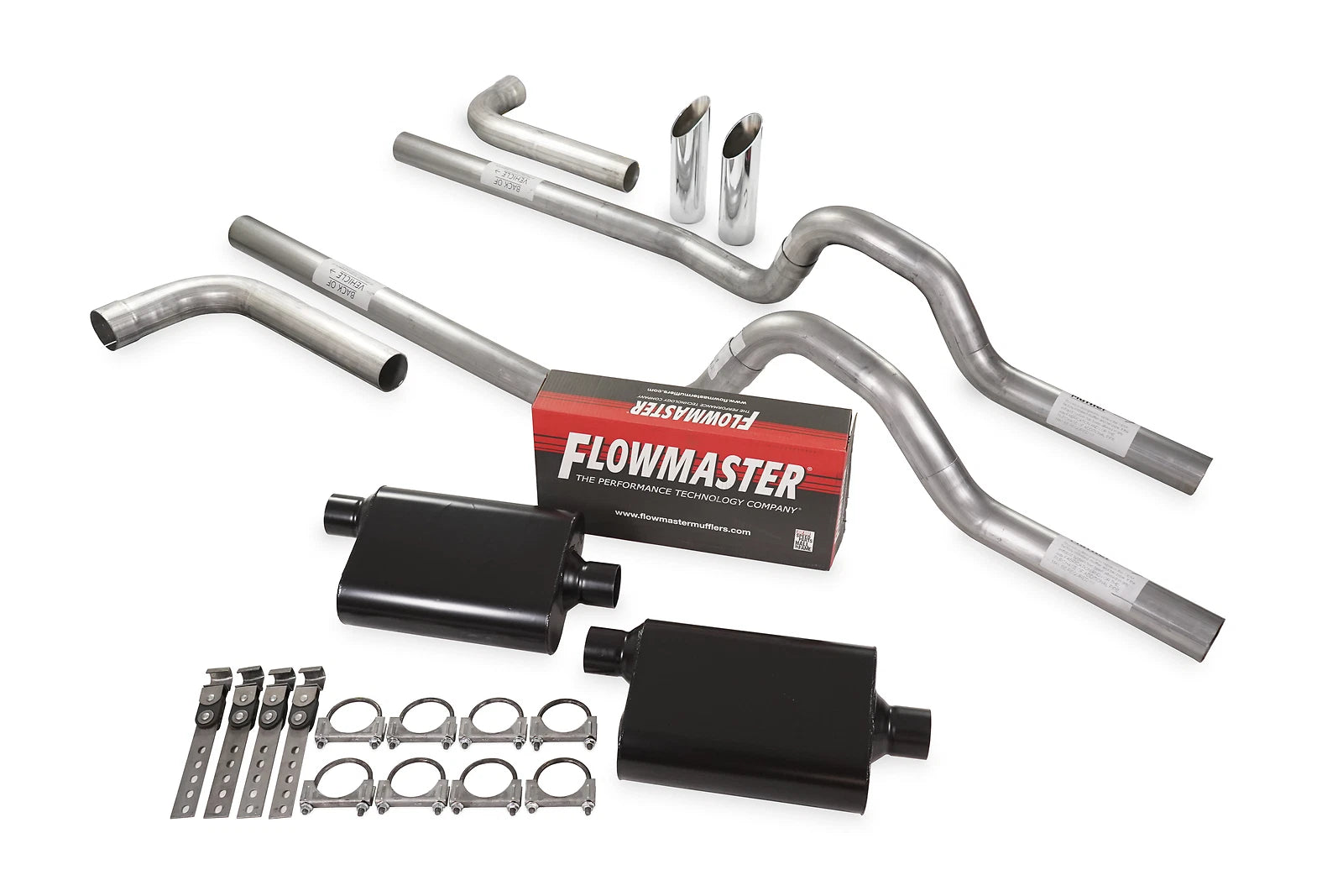 Dual Exhaust Kit 2.5" Flowmaster Super 44 for GM C/K 20 3/4 Ton (1981–1987)