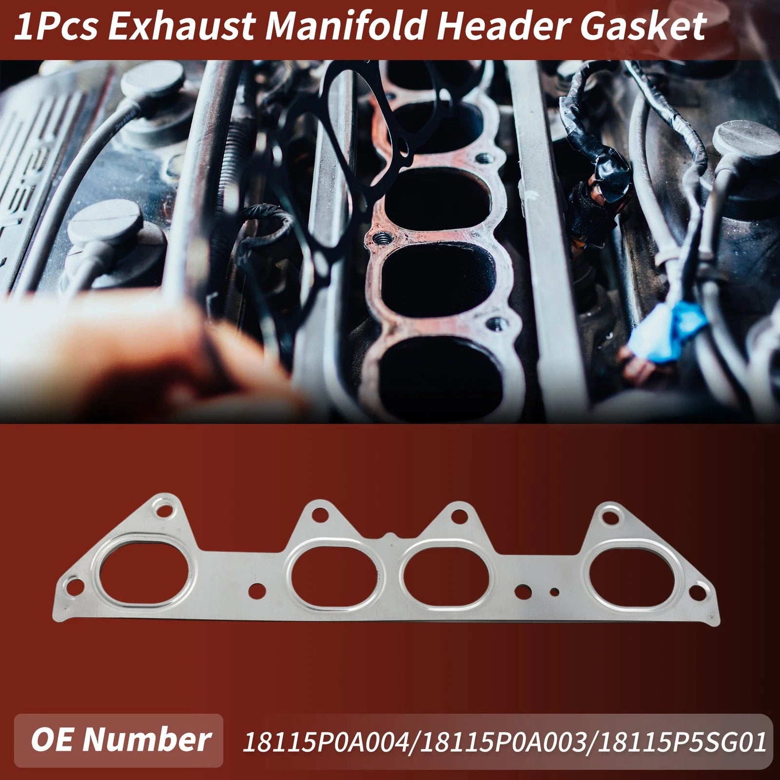 Exhaust Manifold Header Gasket for Honda Accord (1994–2002) No. 18115P0A004