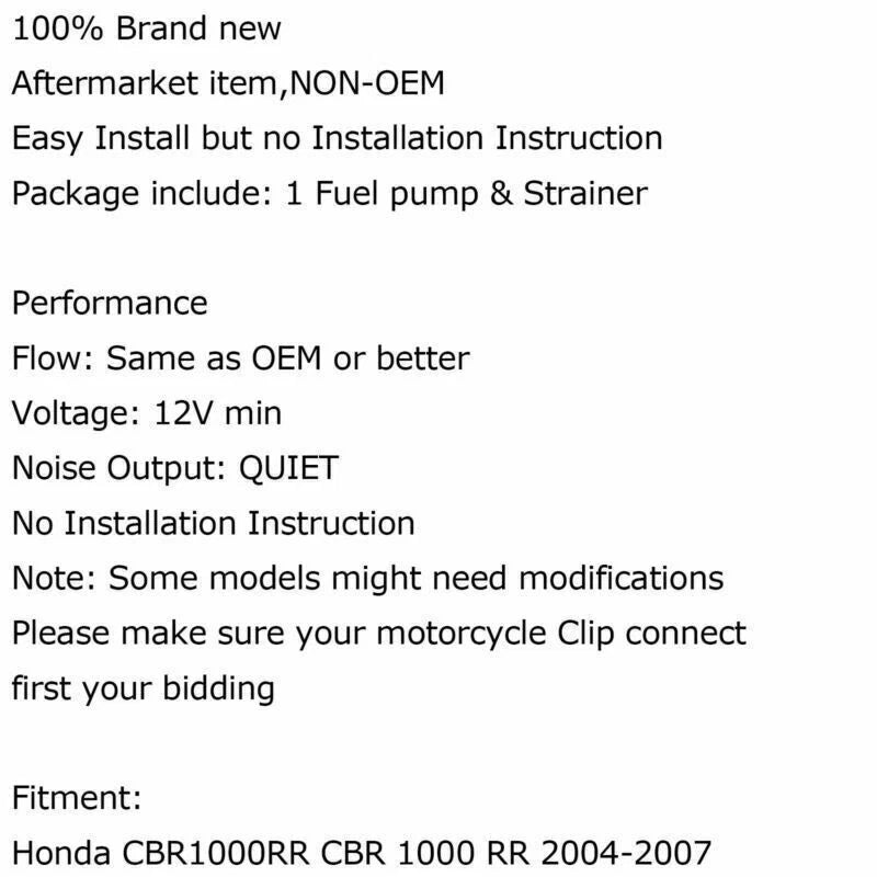 High Performance Petrol Fuel Pump for Honda CBR1000RR (2004–2007)