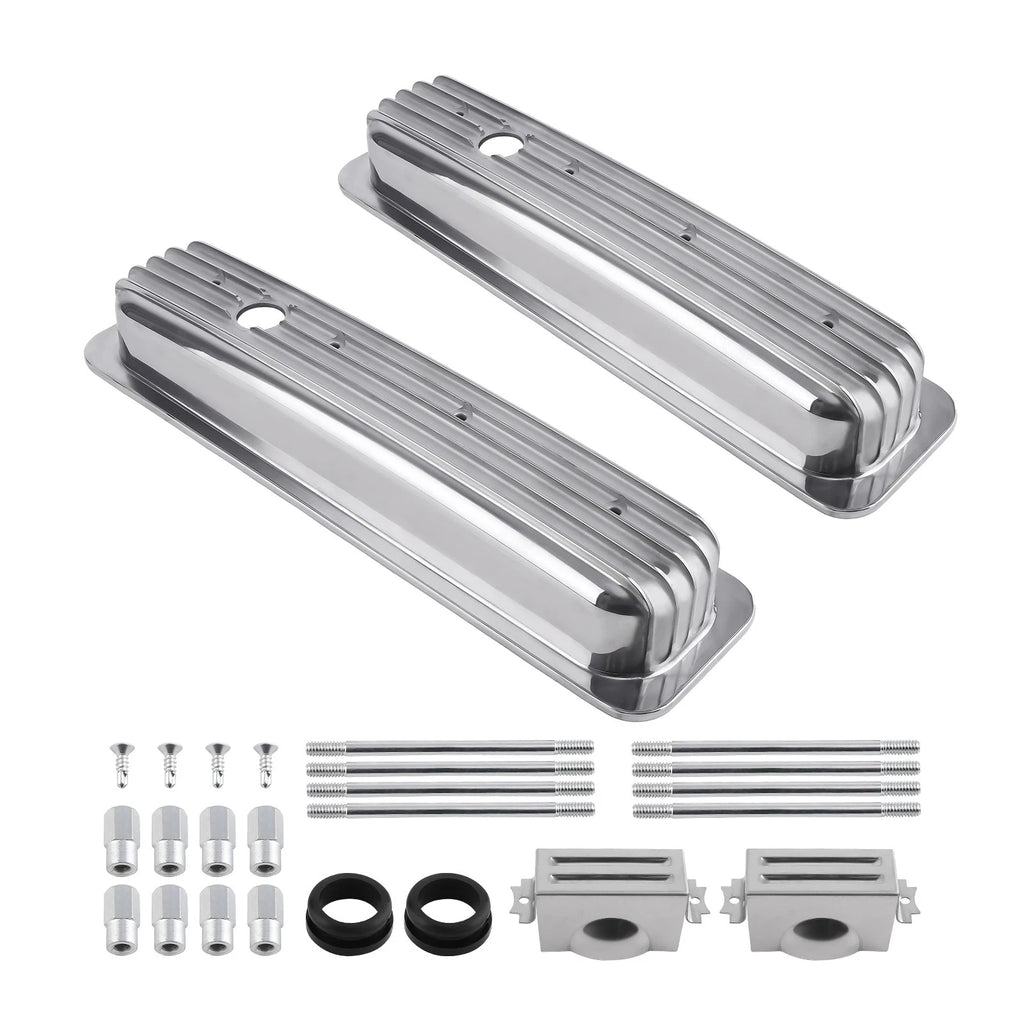 Aluminum Valve Covers for Small Block Chevy SBC 283 327 (1960–1986)